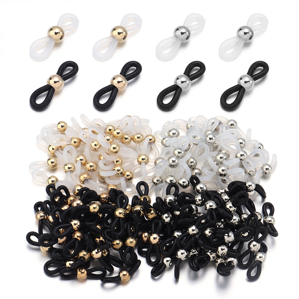 Sunglass Retainer Cord - 50pcs Eyeglass Chain Ends Adjustable Silicone