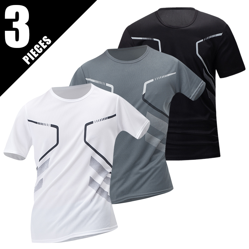 Polo Shirt Pique - 1/3/4 Pieces Summer Men's Printed Quick-drying