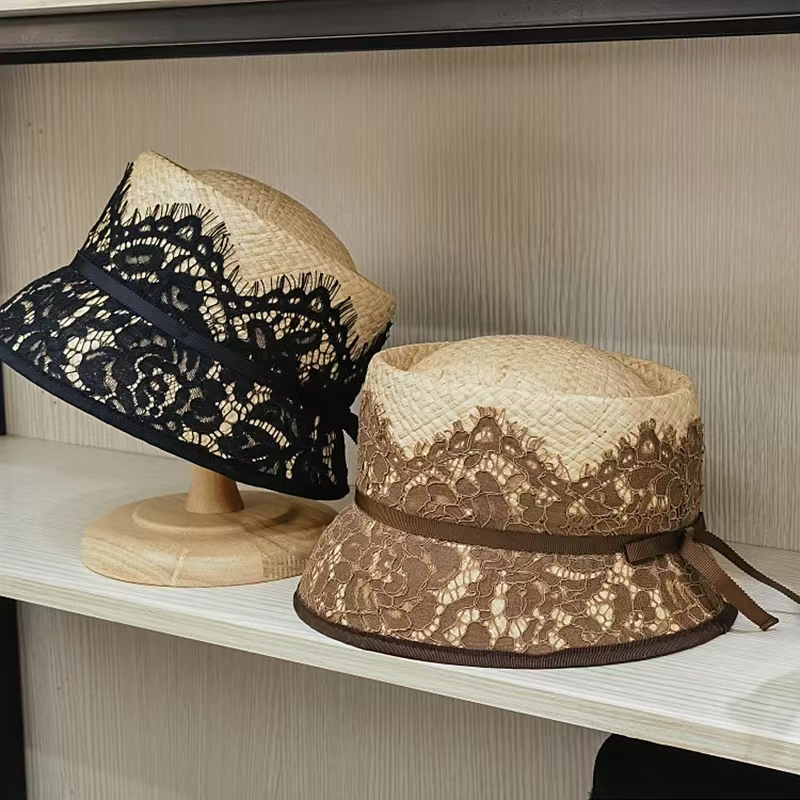 Fashion Japanese New Lace Deco – Bucket Hat Straw Bewertung und Preis