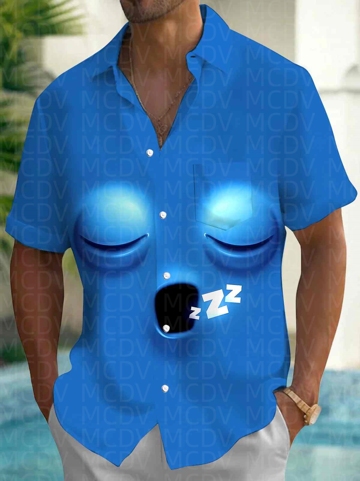 Cute Pattern Men's Hawaiian Sh – Shirt Camp Collar Bewertung und Preis
