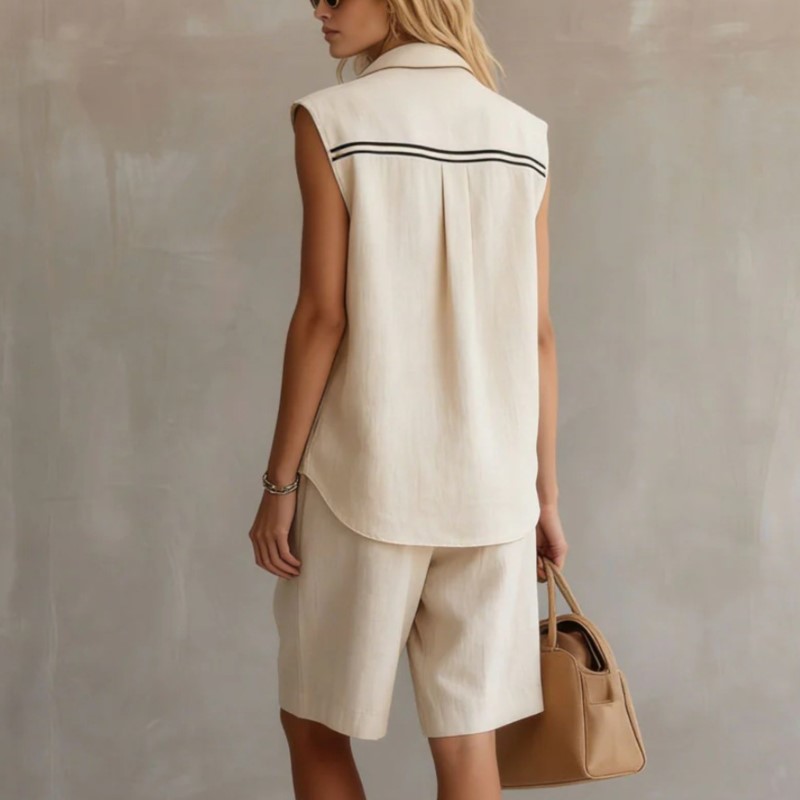 Summer Fashion Solid Linen Ble – Shirt Camp Collar Bewertung und Preis