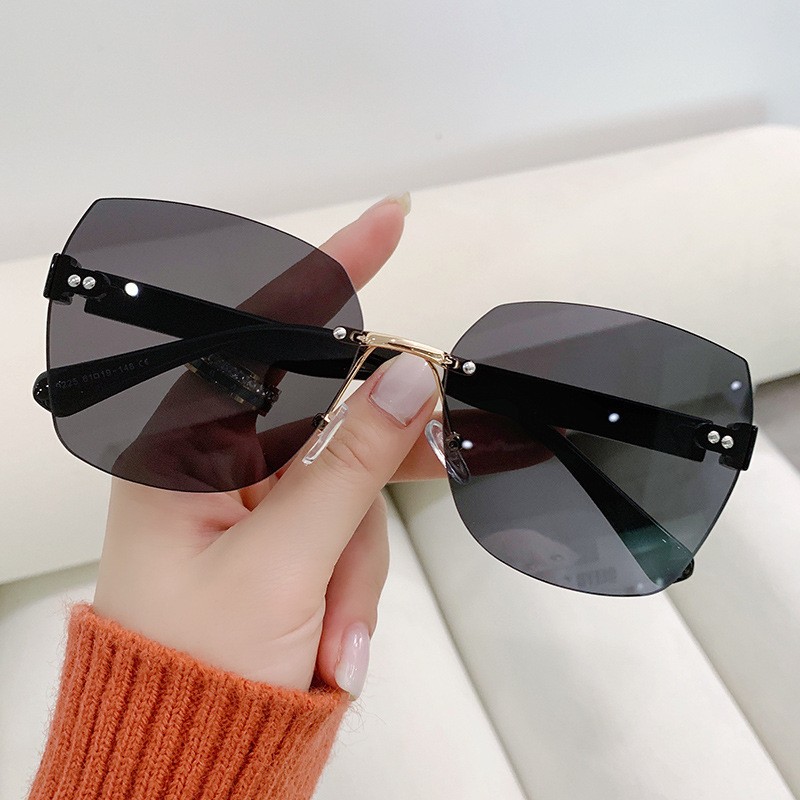 Women's Irregular Frameless Su – Sunglasses Aviator Polarized Bewertung und Preis