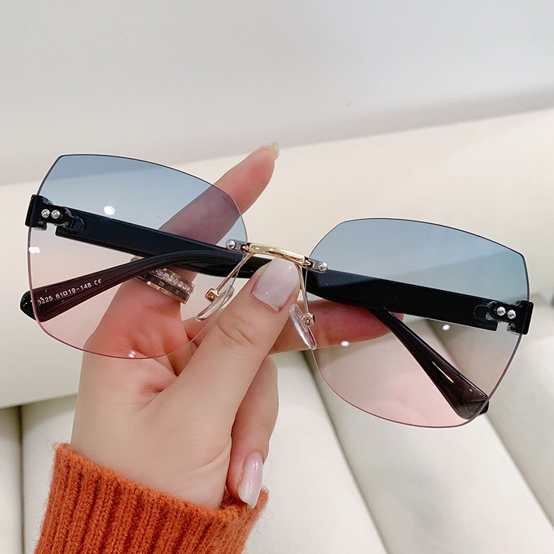 Women's Irregular Frameless Su – Sunglasses Aviator Polarized Bewertung und Preis