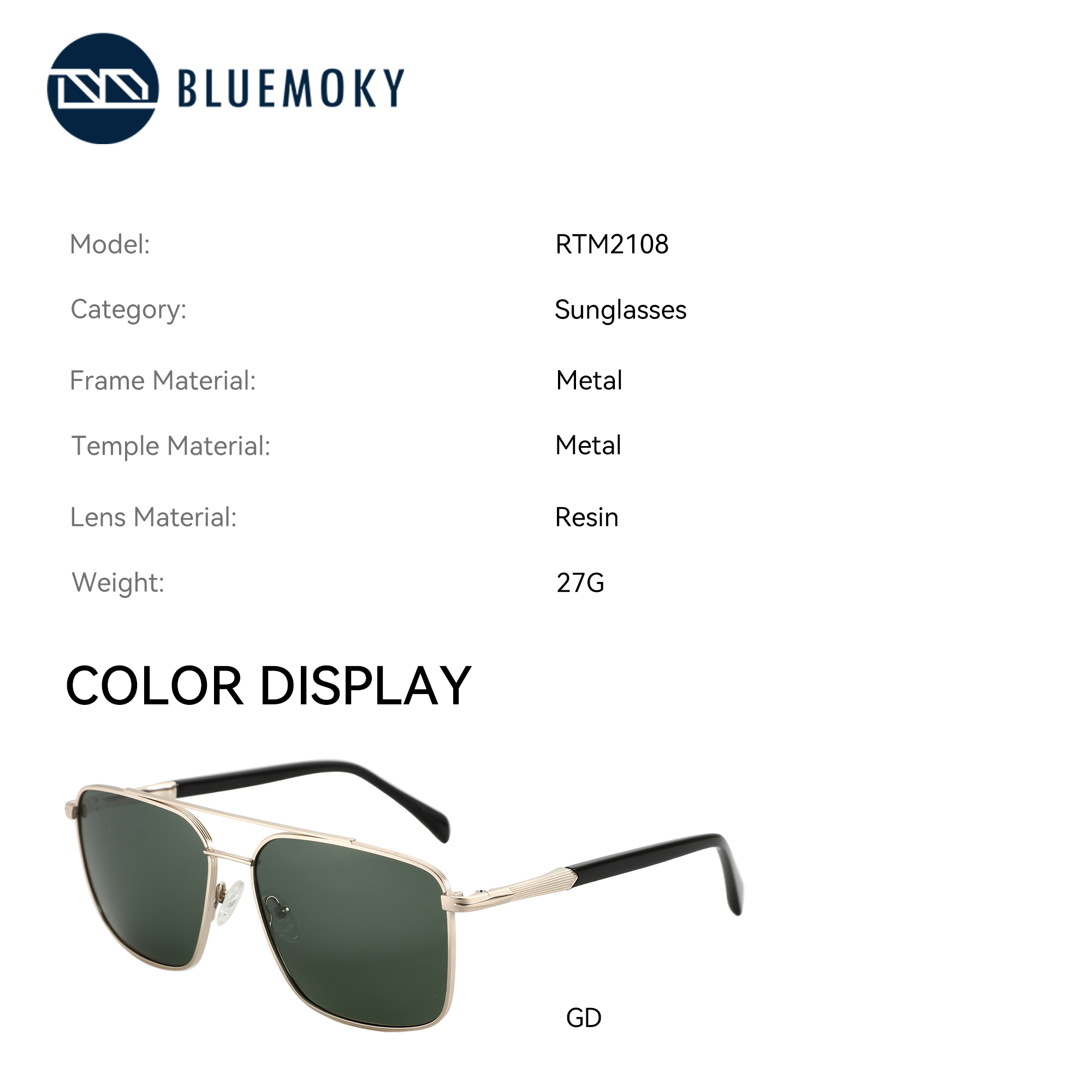 BLUEMOKY L Size Fashion Metal  – Sunglasses Aviator Polarized Bewertung und Preis