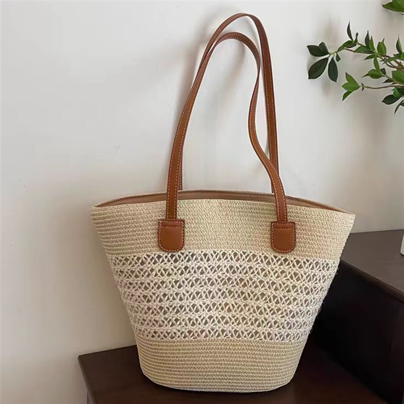 Large Capacity Straw Woven Bag – Bucket Hat Straw Bewertung und Preis