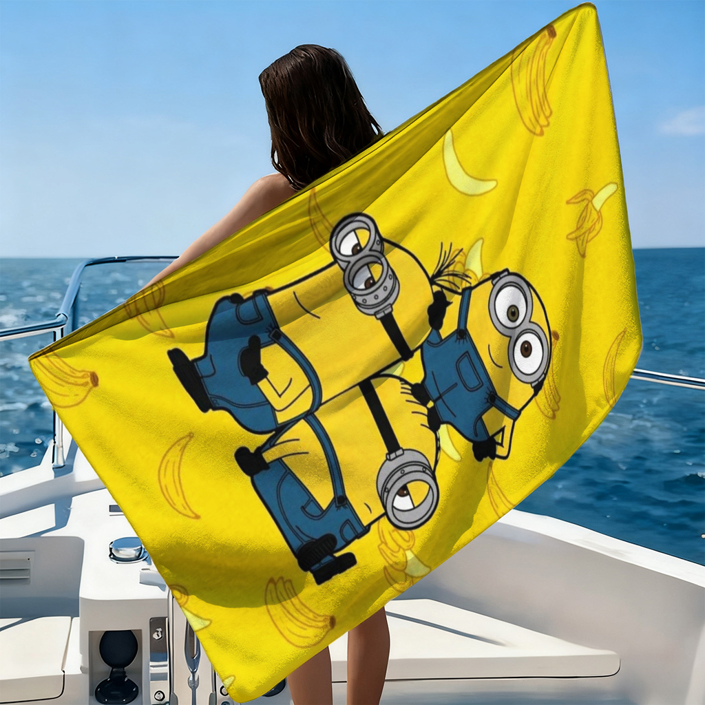 Big-eyed Cute Creature Bananam – Beach Towel Large Bewertung und Preis