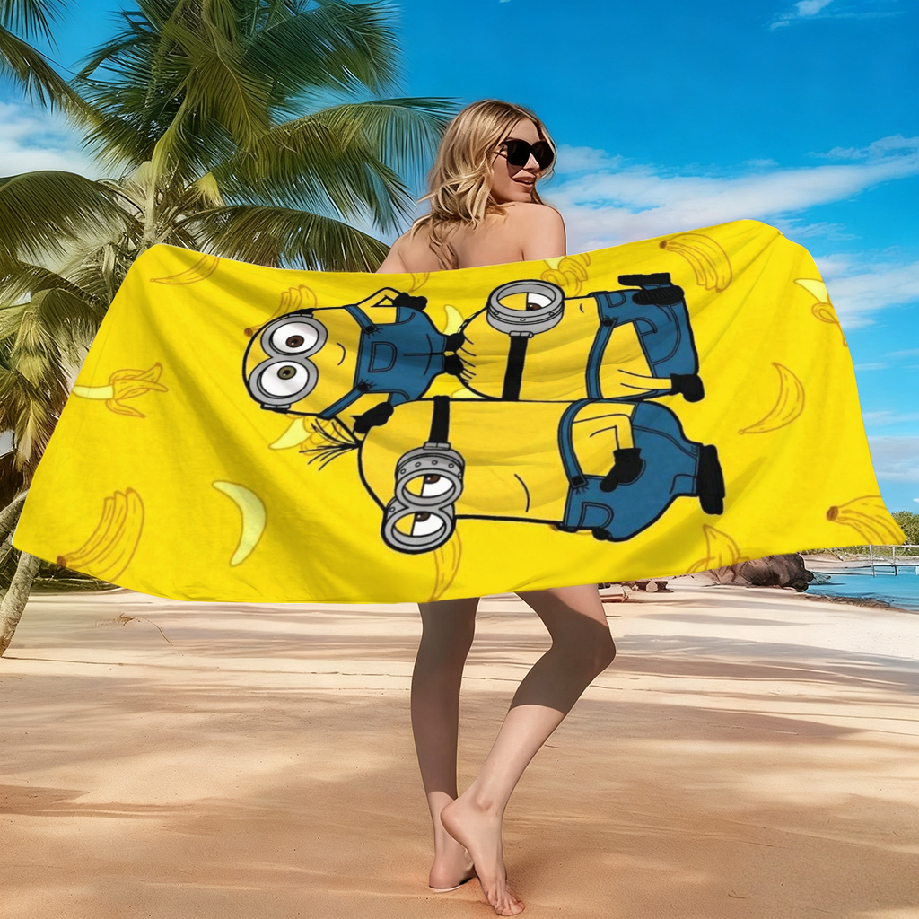 Big-eyed Cute Creature Bananam – Beach Towel Large Bewertung und Preis