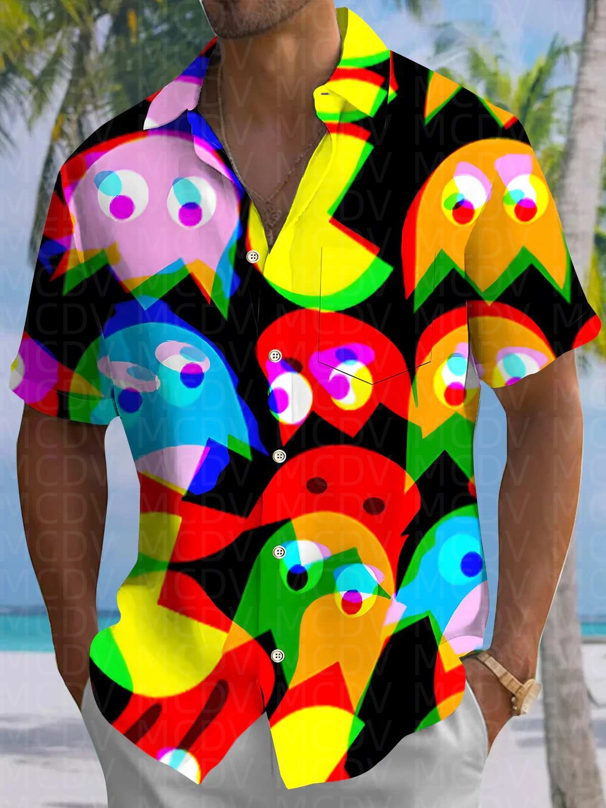 Insects Pattern Men's Hawaiian – Shirt Camp Collar Bewertung und Preis