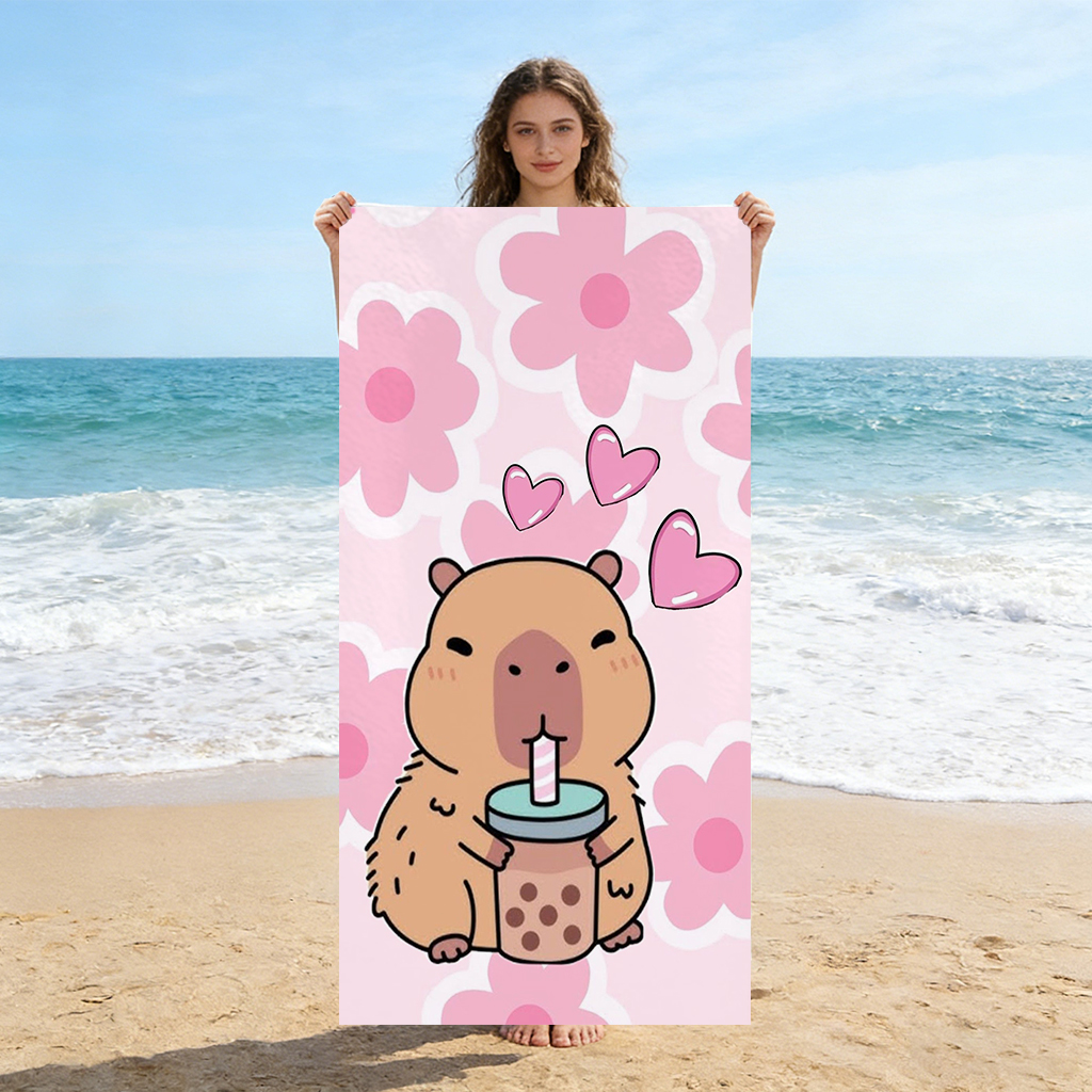 Funny Capybara Beach Towel Sma – Beach Towel Large Bewertung und Preis