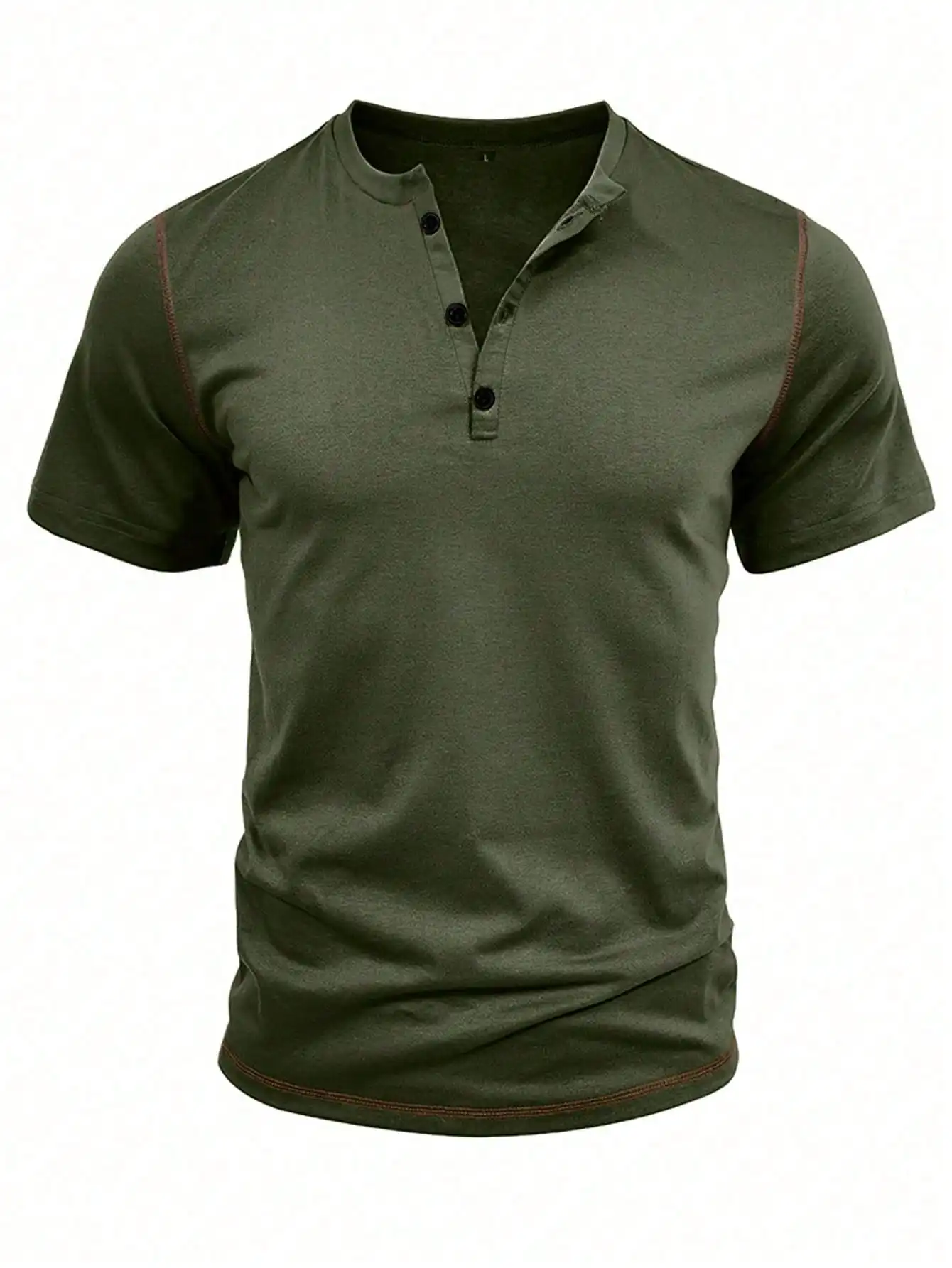 Mens Cotton Henley Neck Short  – Shirt Camp Collar Bewertung und Preis