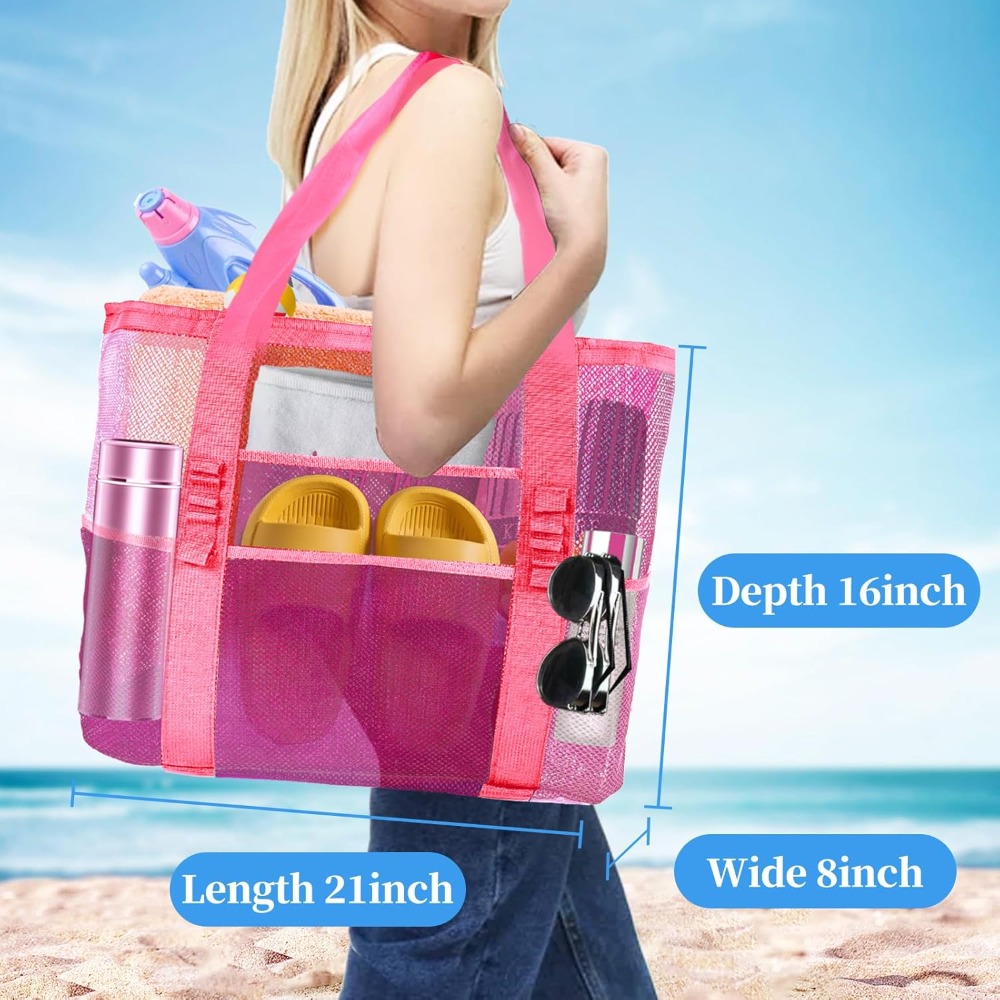 Large Mesh Beach Bag - Lightwe – Beach Towel Large Bewertung und Preis