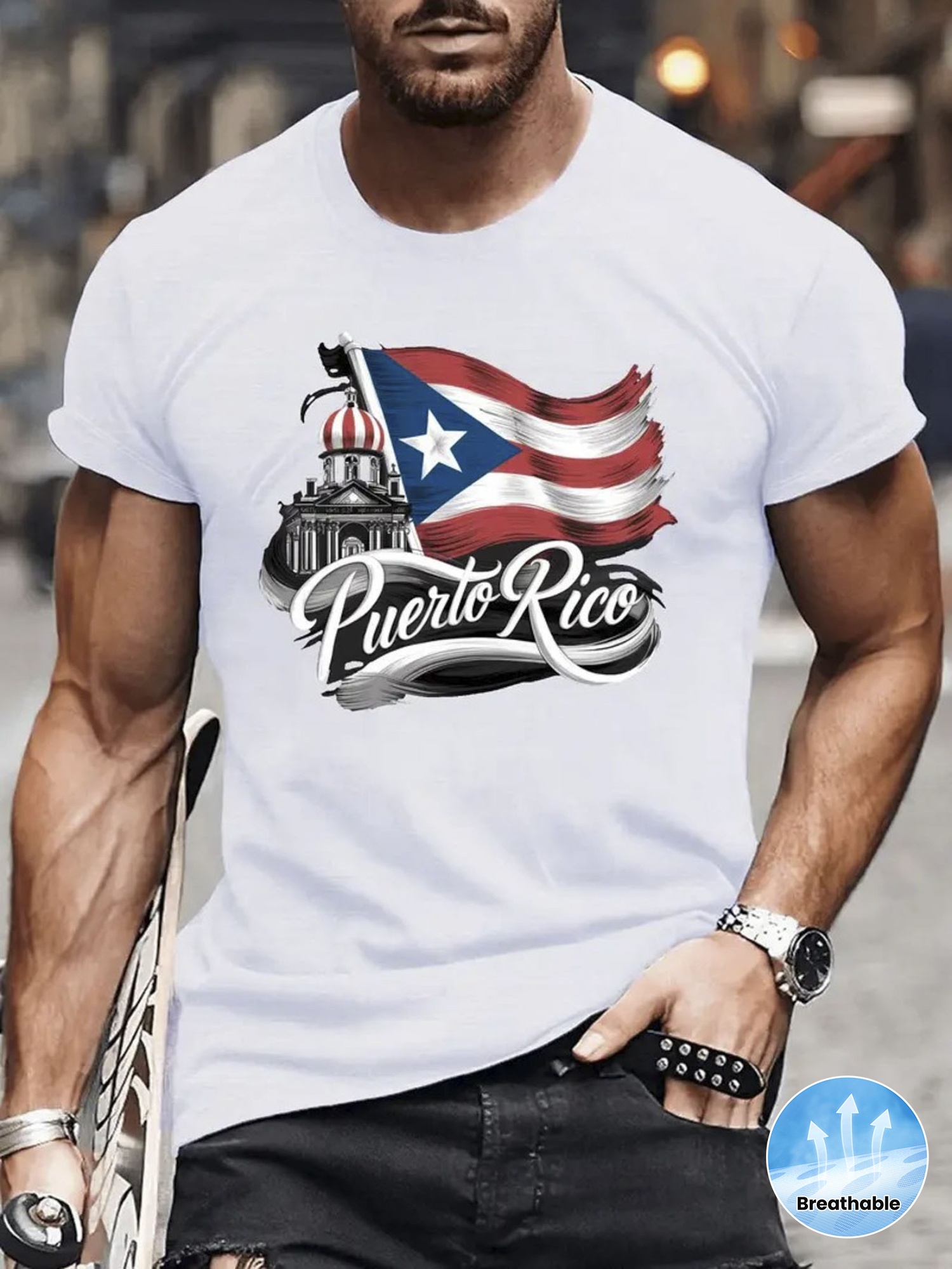  Pure Cotton Puerto Rico Flag  – Linen Shirt Breathable Bewertung und Preis