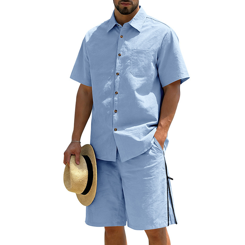 Men's Casual Cotton Linen 2 Pi – Short Linen Drawstring Bewertung und Preis