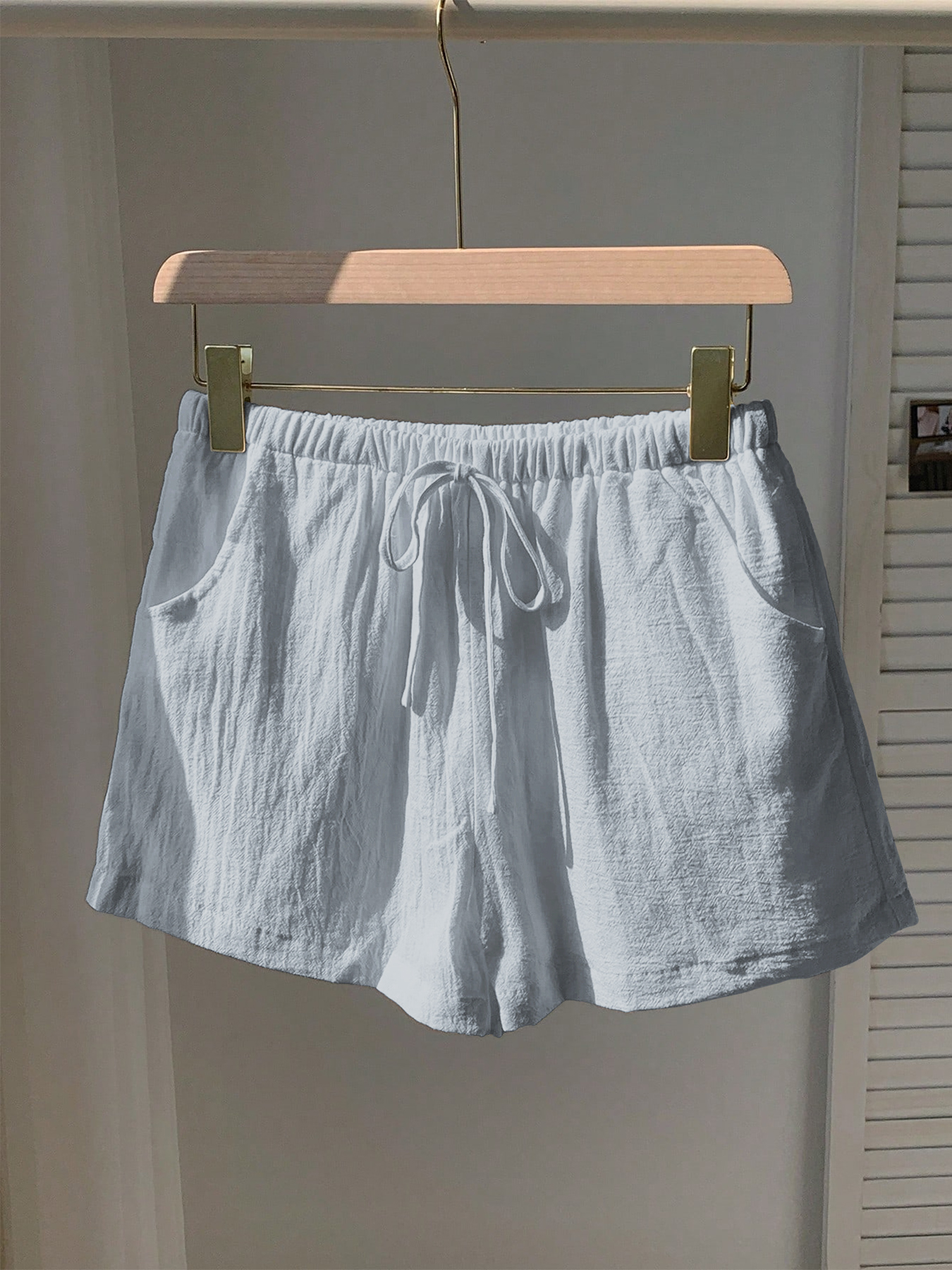 Ladies New Spring Summer Linen – Short Linen Drawstring Bewertung und Preis