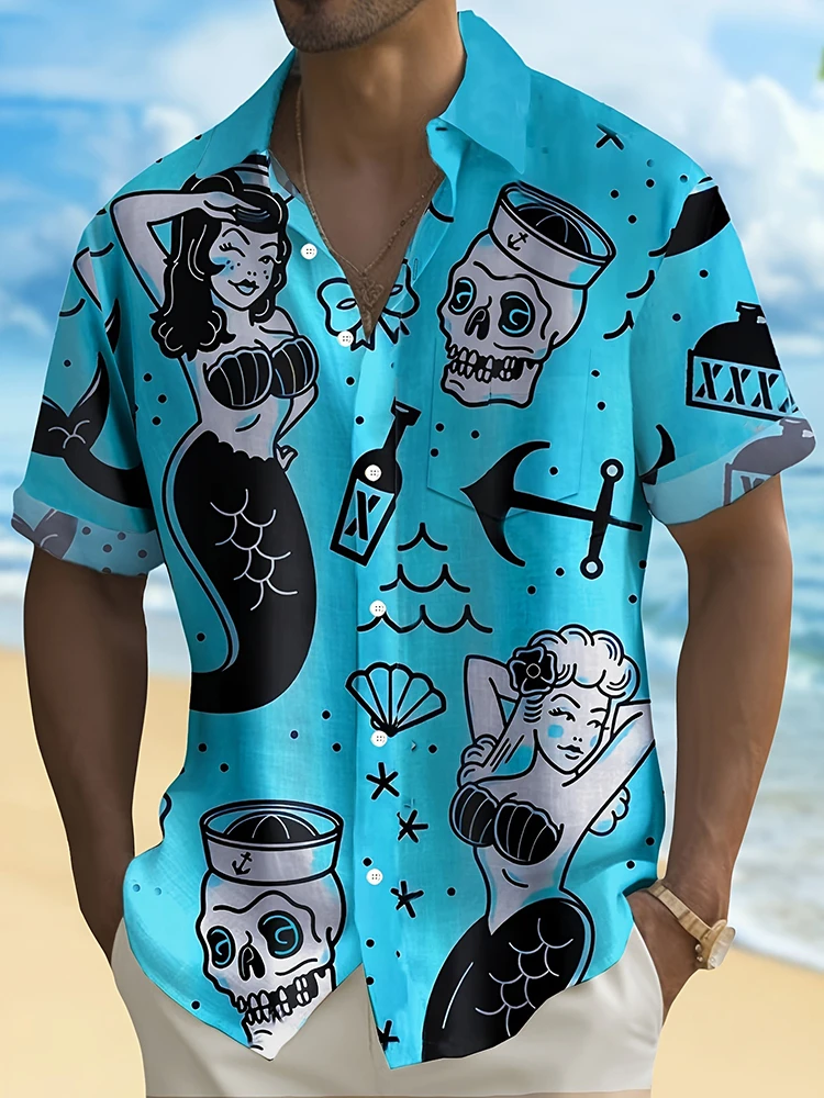Summer Men's Fashion Casual So – Resort Shirt Floral Bewertung und Preis