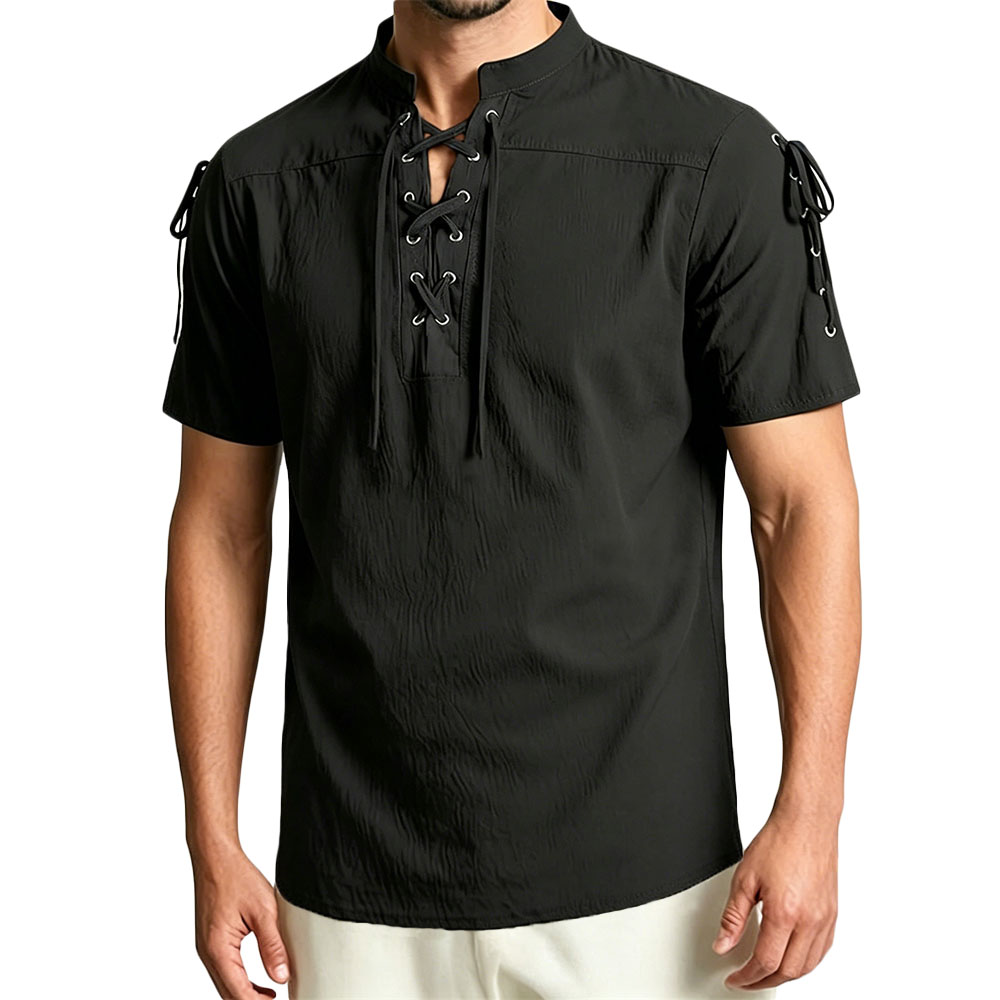 Vintage Short Sleeve Shirt for – Linen Shirt Breathable Bewertung und Preis
