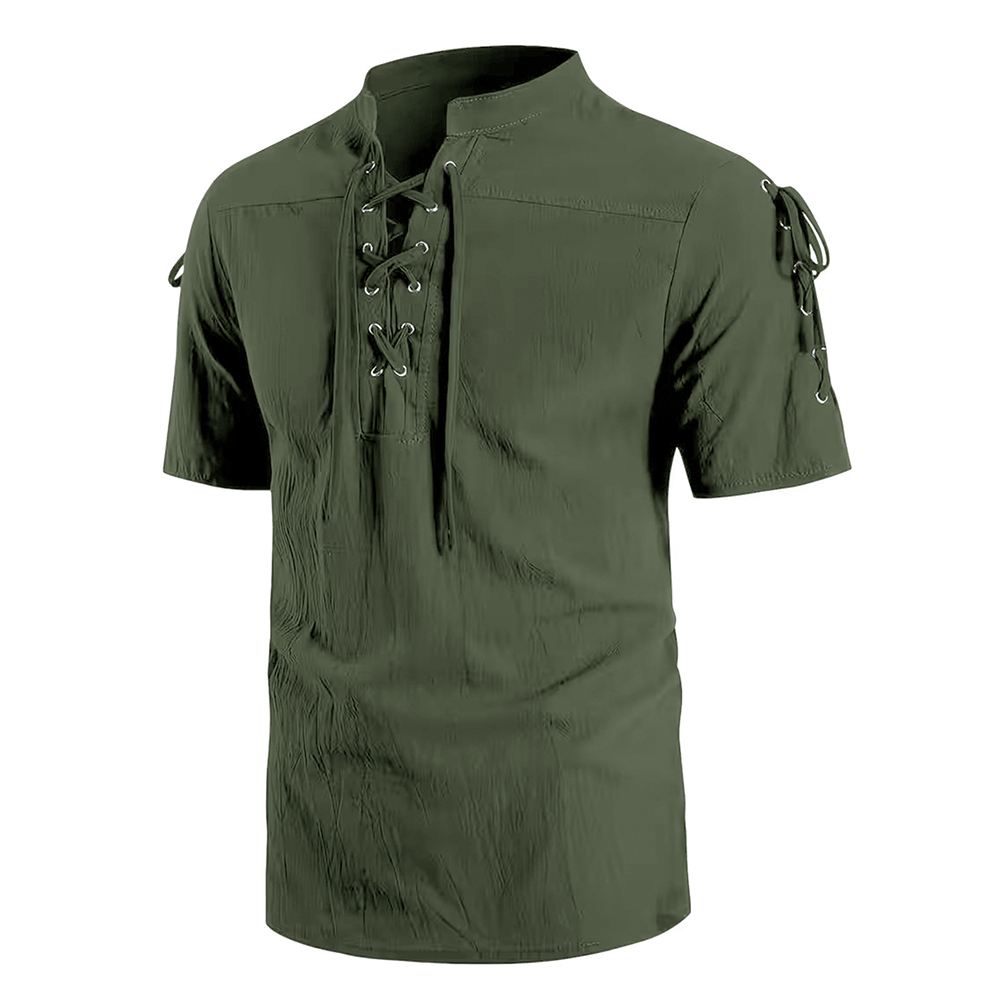 Vintage Short Sleeve Shirt for – Linen Shirt Breathable Bewertung und Preis
