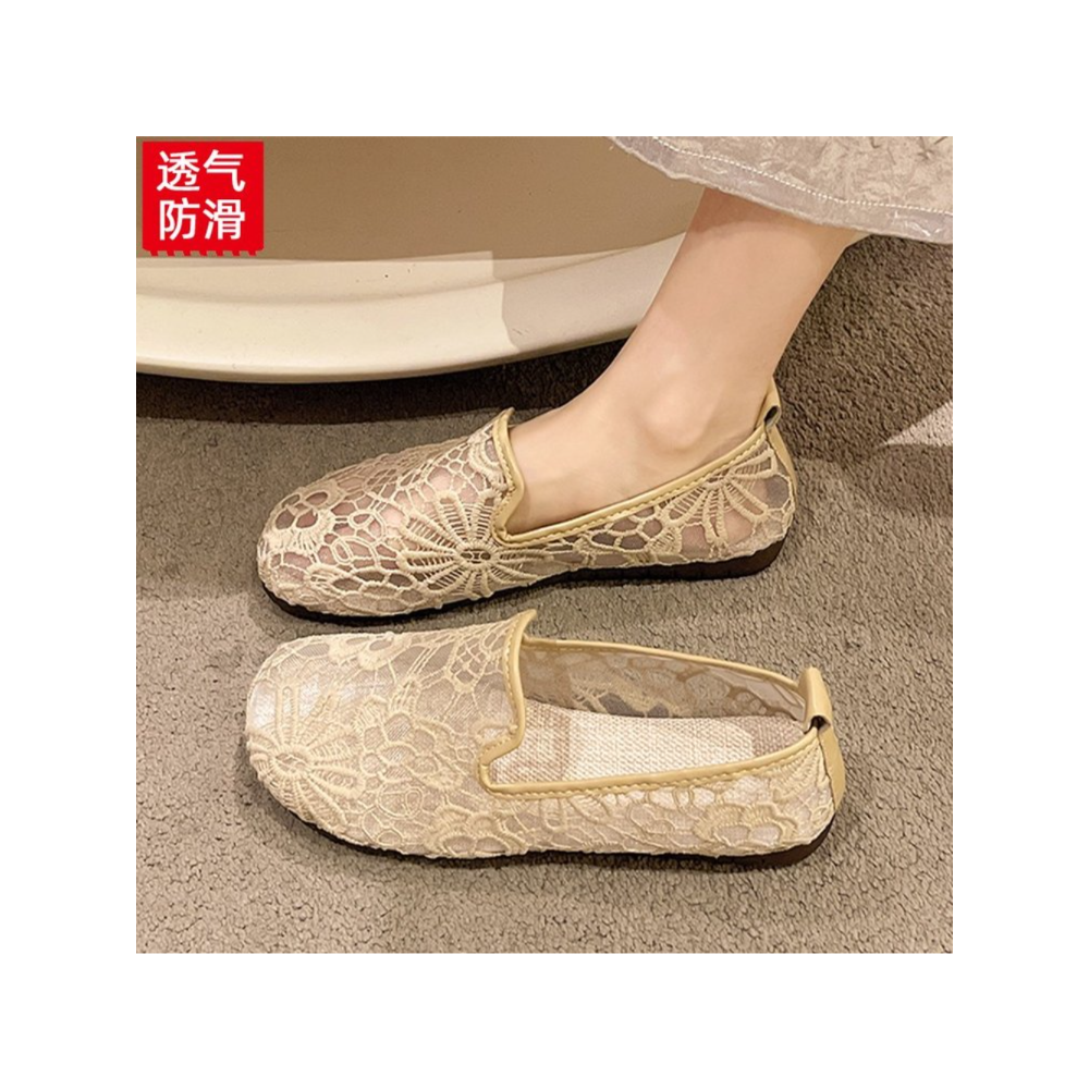 Chic Lace Mesh Hollow Out Espa – Espadrille Slip On Bewertung und Preis