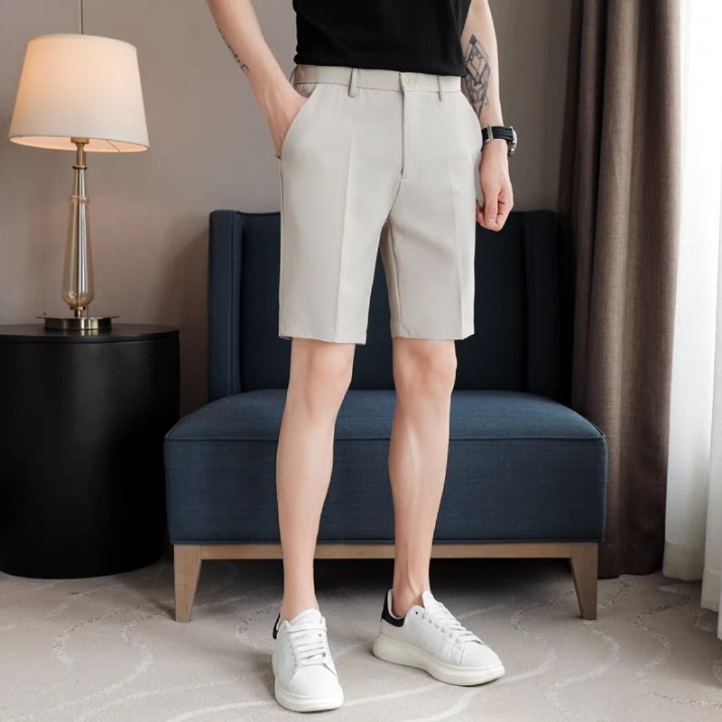 Men's Slim Fit Suit Shorts Sum – Shorts Chino Slim Bewertung und Preis