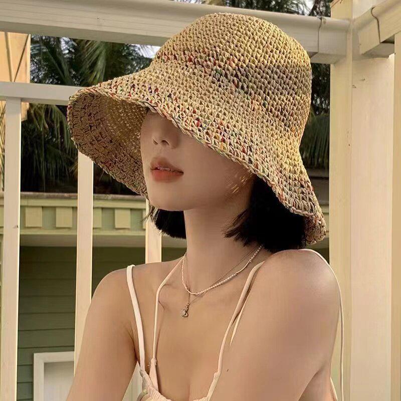 Handwoven Rainbow Straw Hats W – Bucket Hat Straw Bewertung und Preis