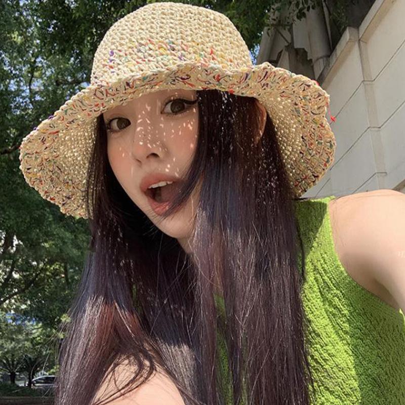 Handwoven Rainbow Straw Hats W – Bucket Hat Straw Bewertung und Preis