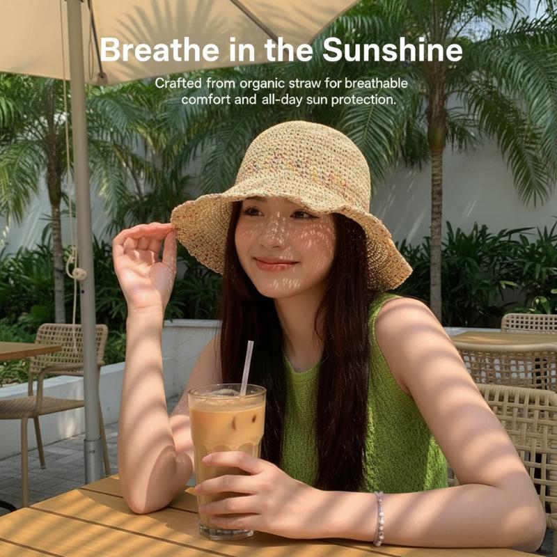 Handwoven Rainbow Straw Hats W – Bucket Hat Straw Bewertung und Preis