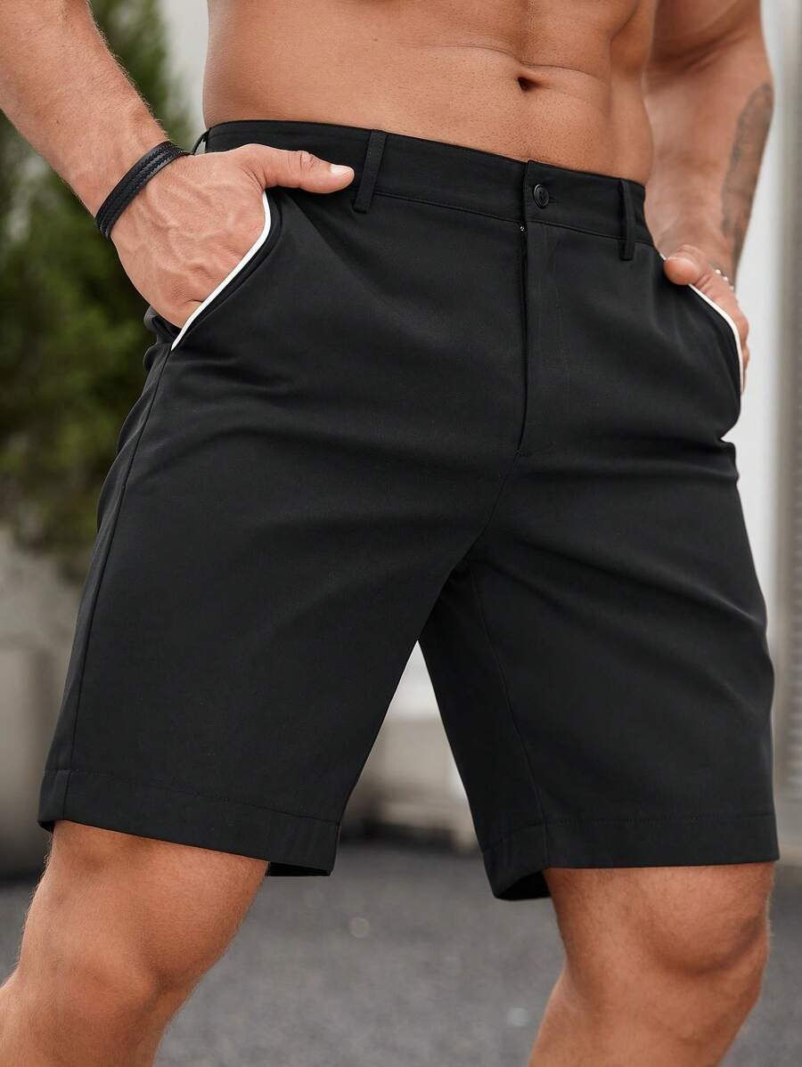 Men's Contrast Trim Chino Shor – Shorts Chino Slim Bewertung und Preis