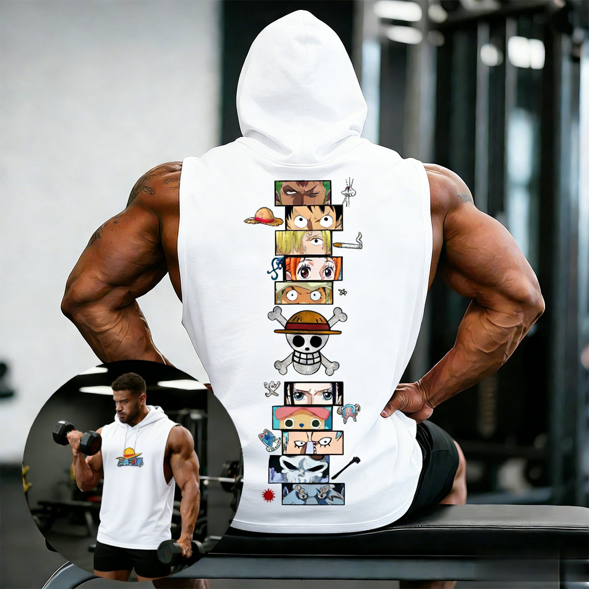 One Piece Anime Hoodie Sleevel – Tank Top Muscle Bewertung und Preis